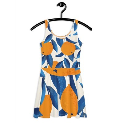 Fruity Sleeveless  Skater Dress