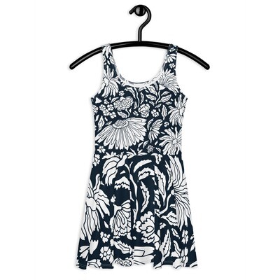 Floral Fusion Sleeveless Skater Dress