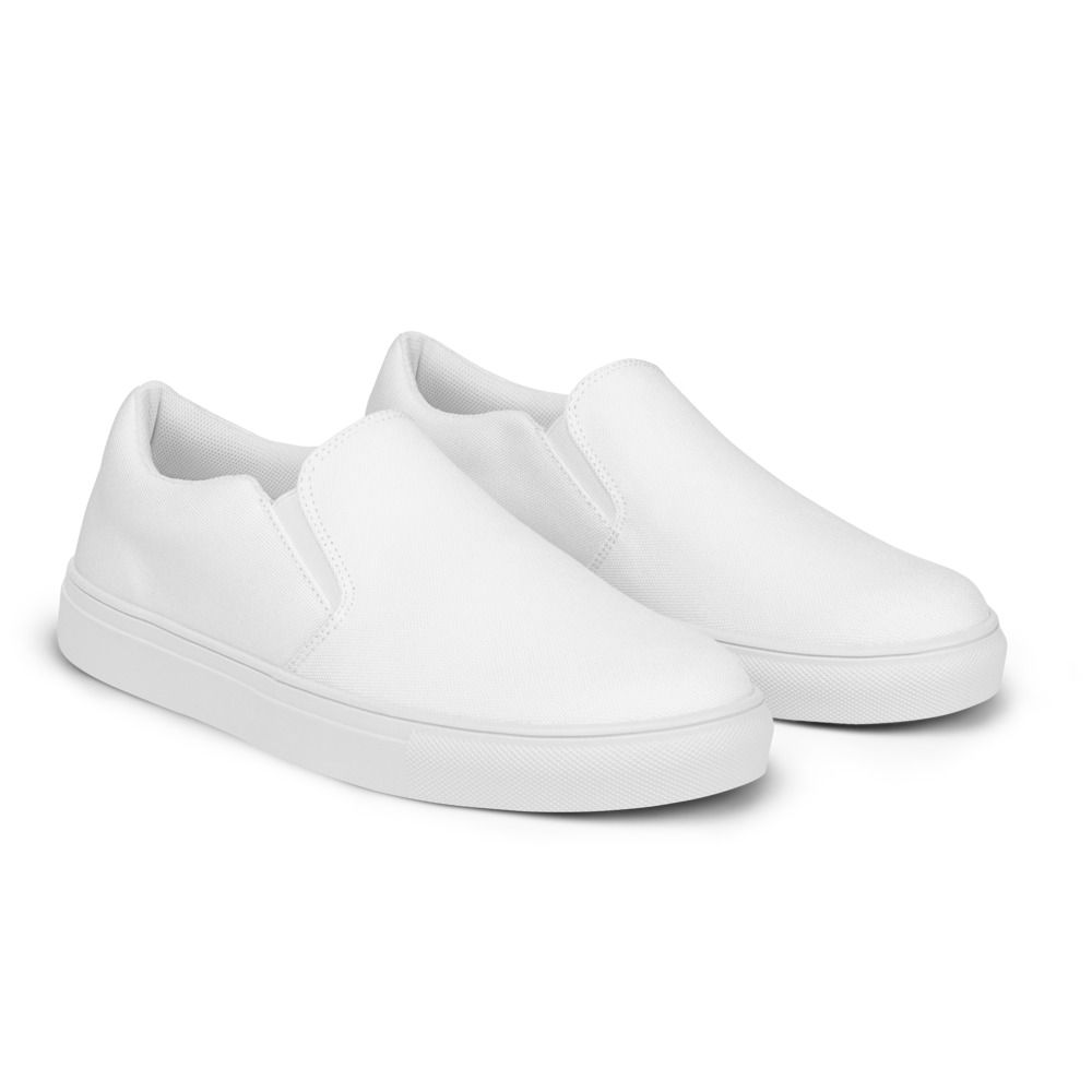 Women&#39;s White Slip-on Canvas Shoes