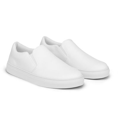 Women&#39;s White Slip-on Canvas Shoes