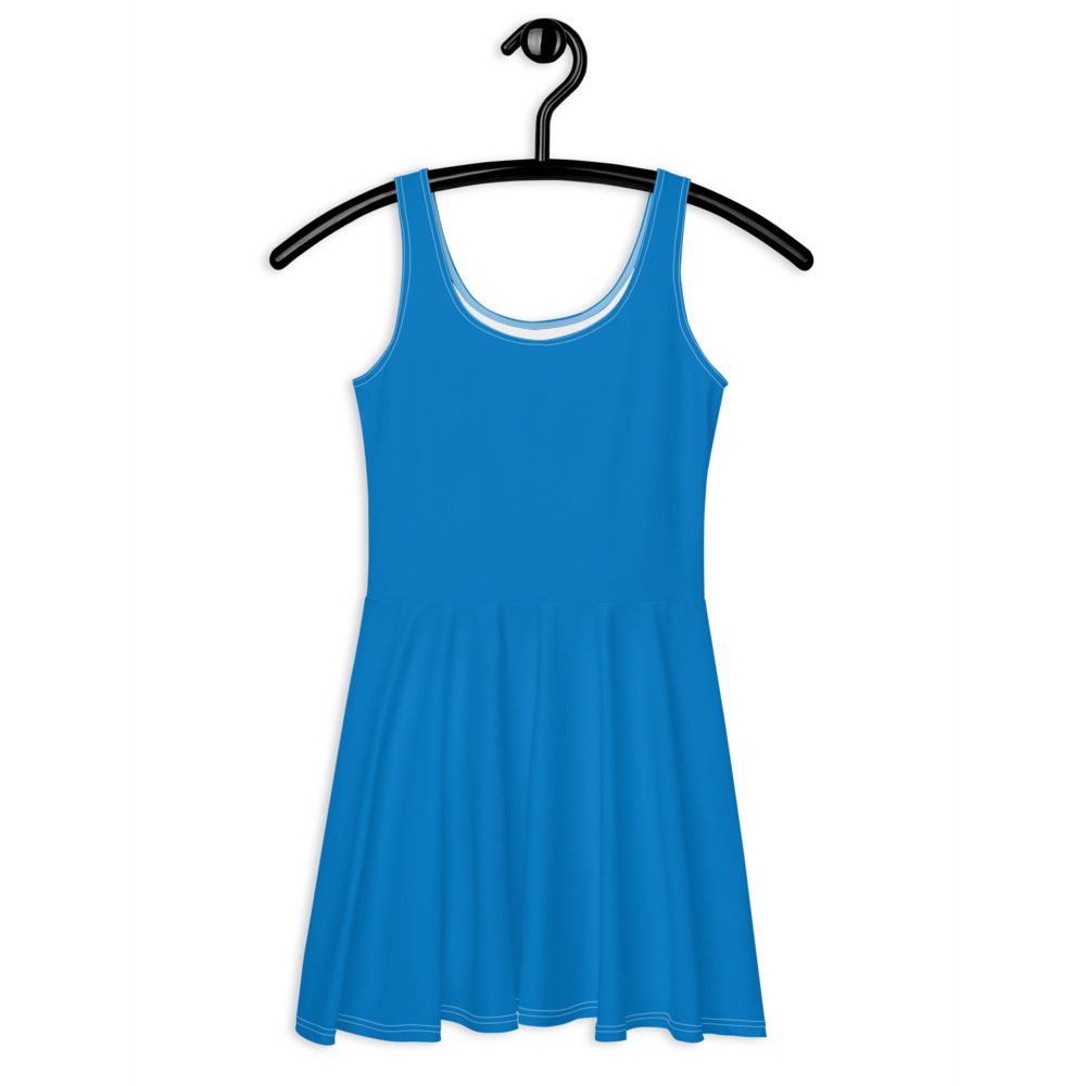 Navy Blue Sleeveless Skater Dress