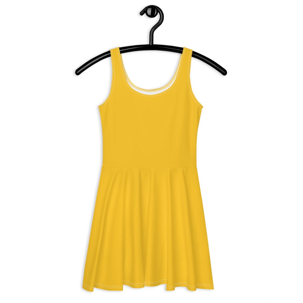 Yellow Sleeveless Skater Dress