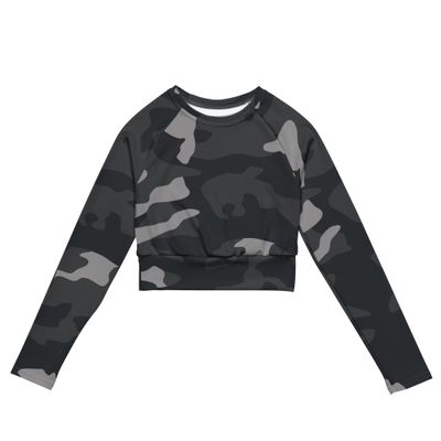 Camo Long Sleeve Crop Top