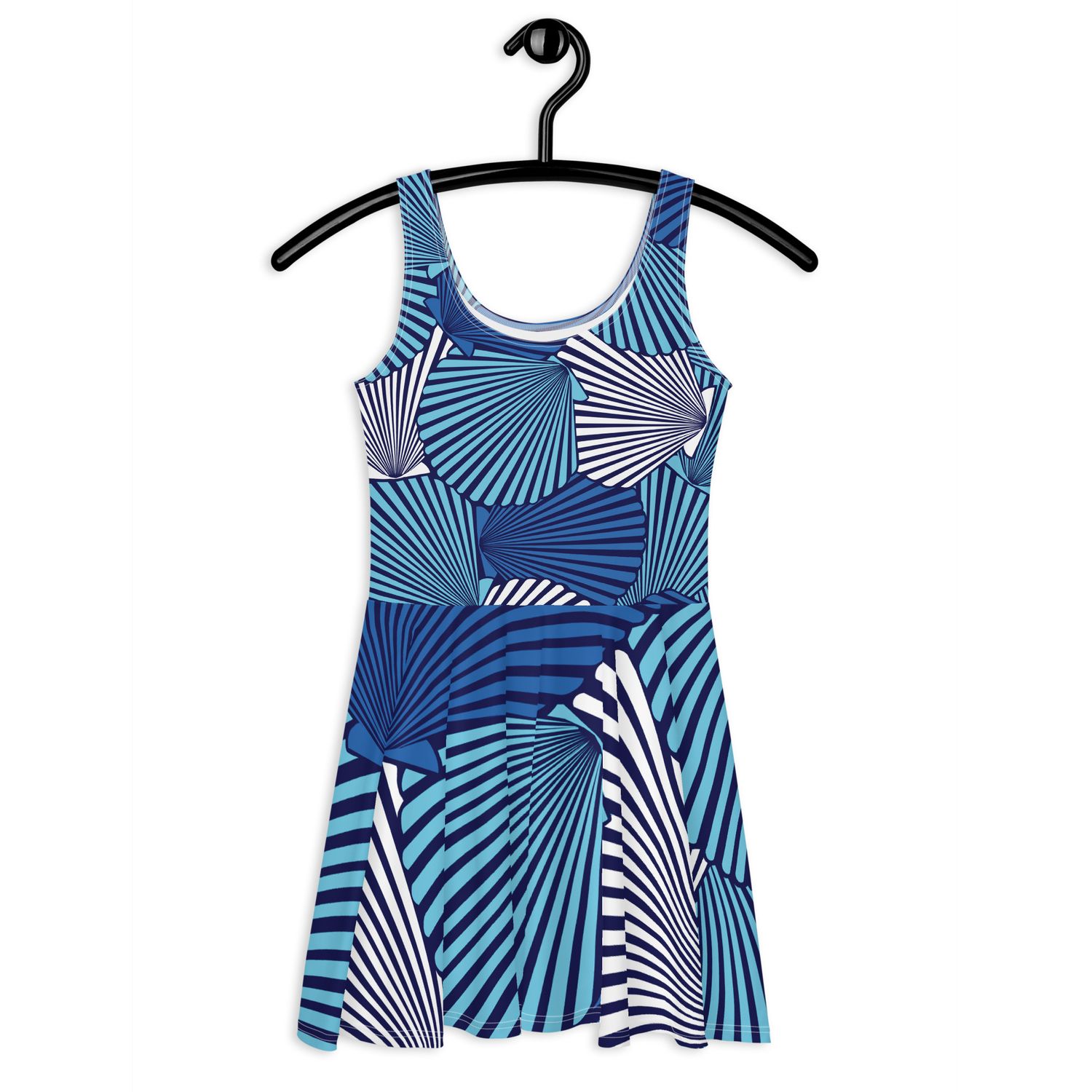 Sea Shells Sleeveless Skater Dress