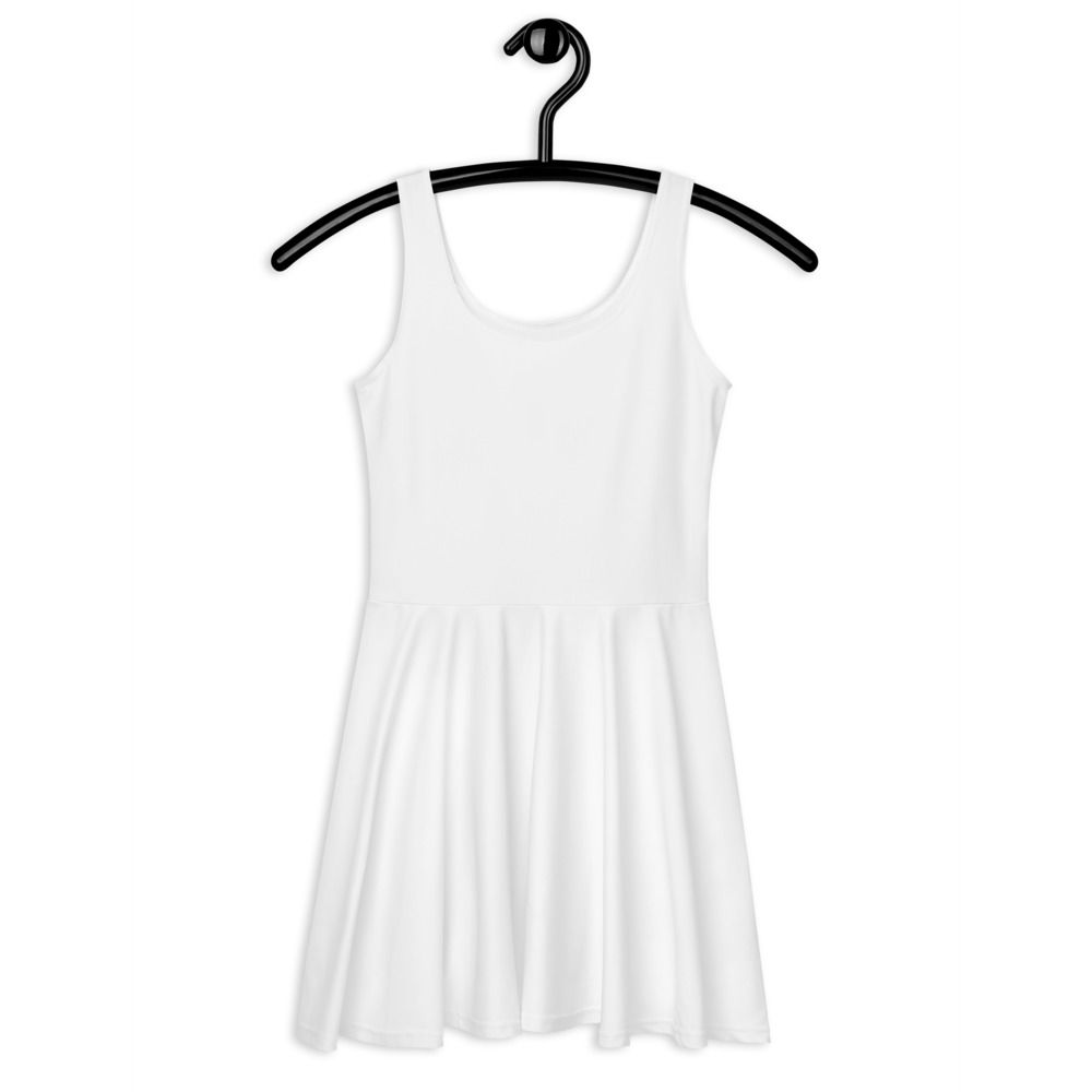 White Sleeveless Skater Dress