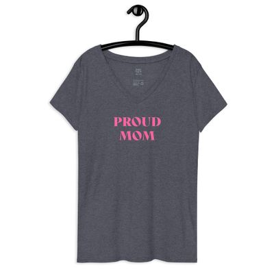Proud Mom Women&#39;s V-neck T-shirt