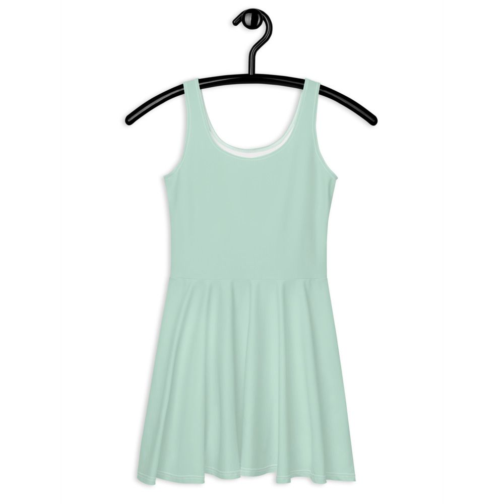 Aero Blue Sleeveless Skater Dress