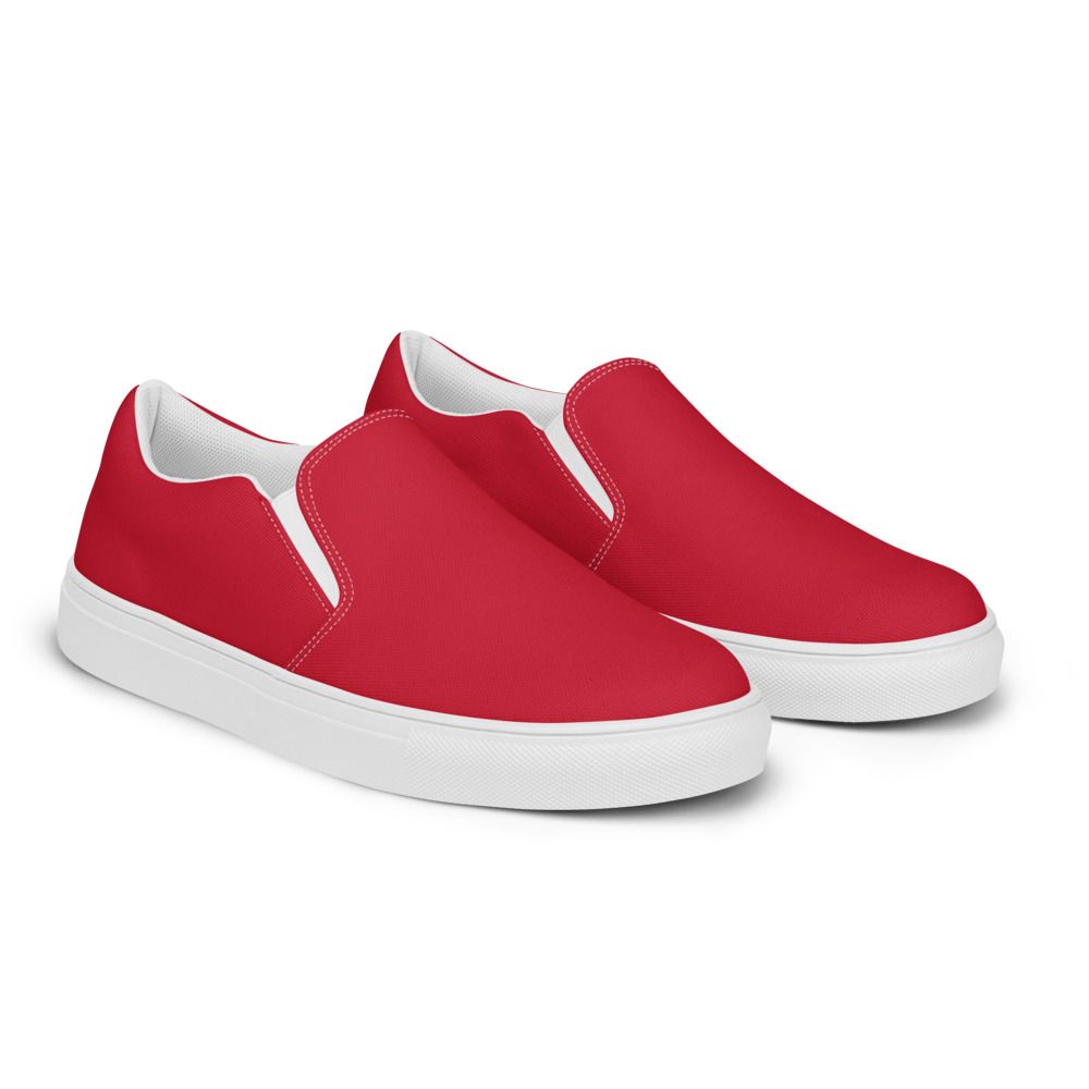 Women&#39;s Red Slip-on Canvas Shoes