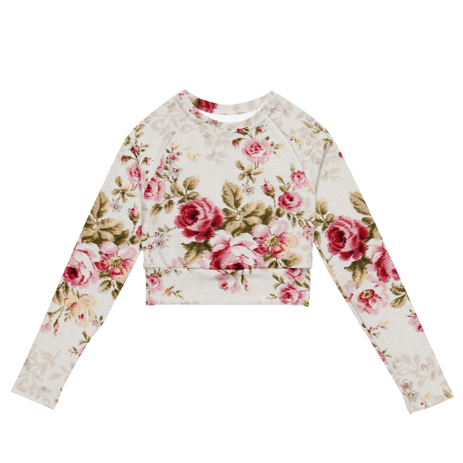Scarlet Dreams Long Sleeve Crop Top