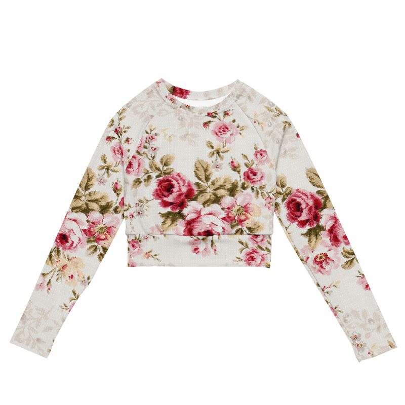 Scarlet Dreams Long Sleeve Crop Top