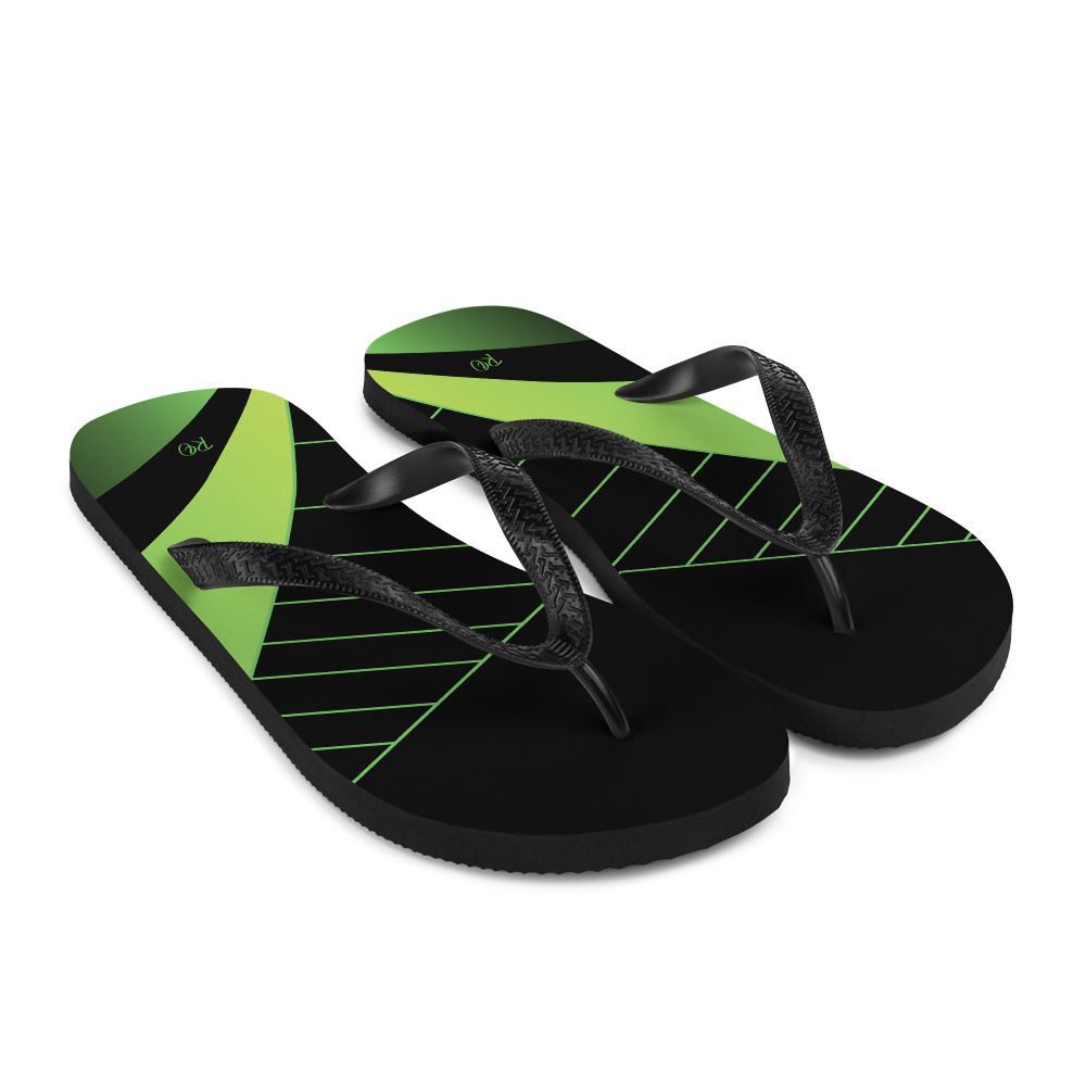 Sporty Green Sublimation Flip Flops