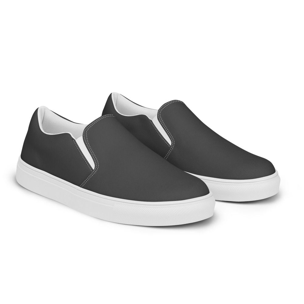 Men&#39;s Grey Slip-on Canvas Shoes