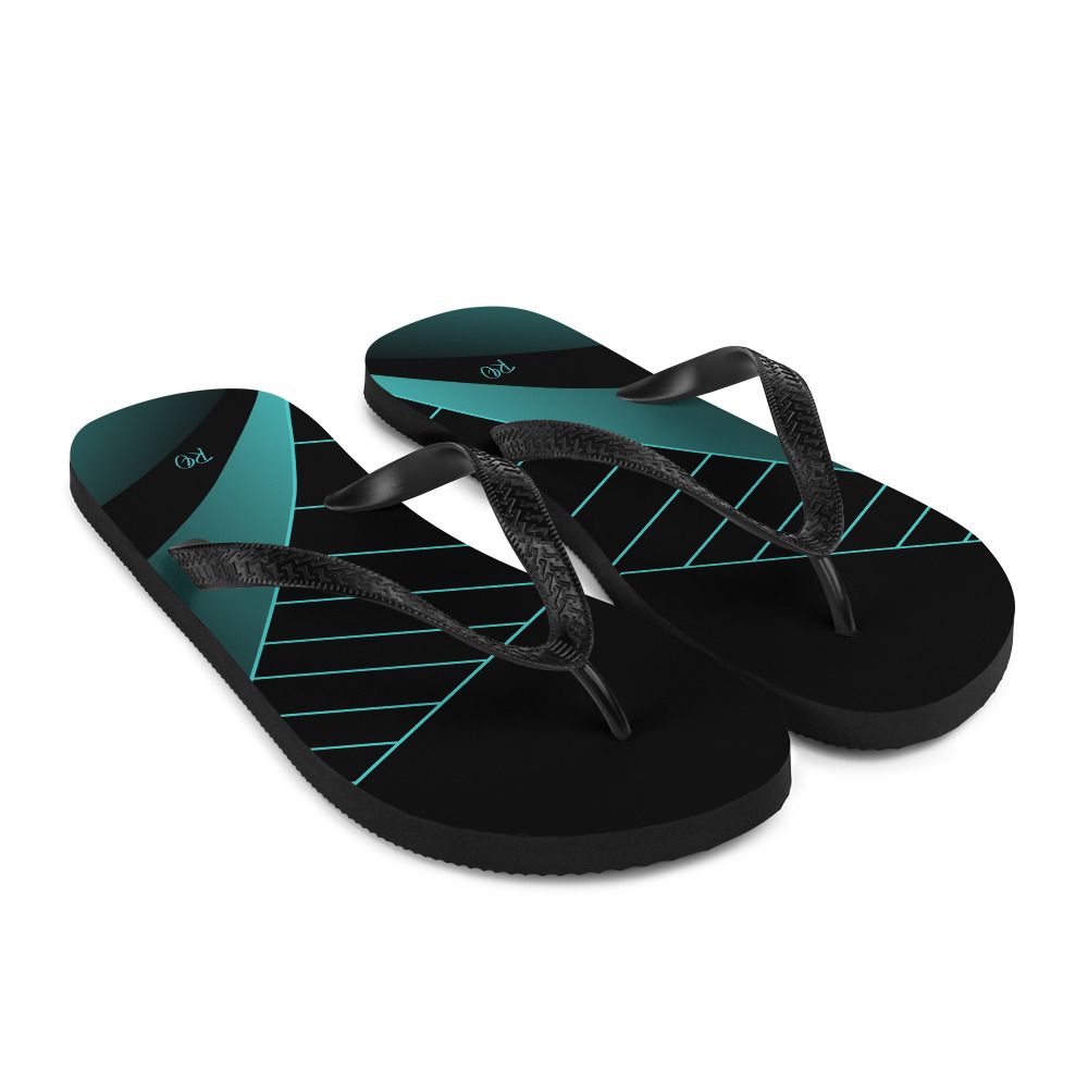 Aqua Blue Sublimation Flip Flops