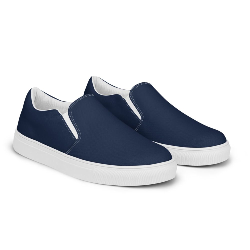 Men&#39;s Navy Slip-on Canvas Shoes