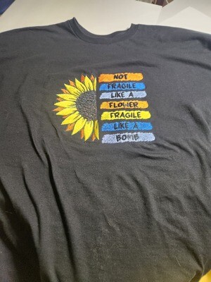 Fragile Like A Bomb Embroidered T-shirt