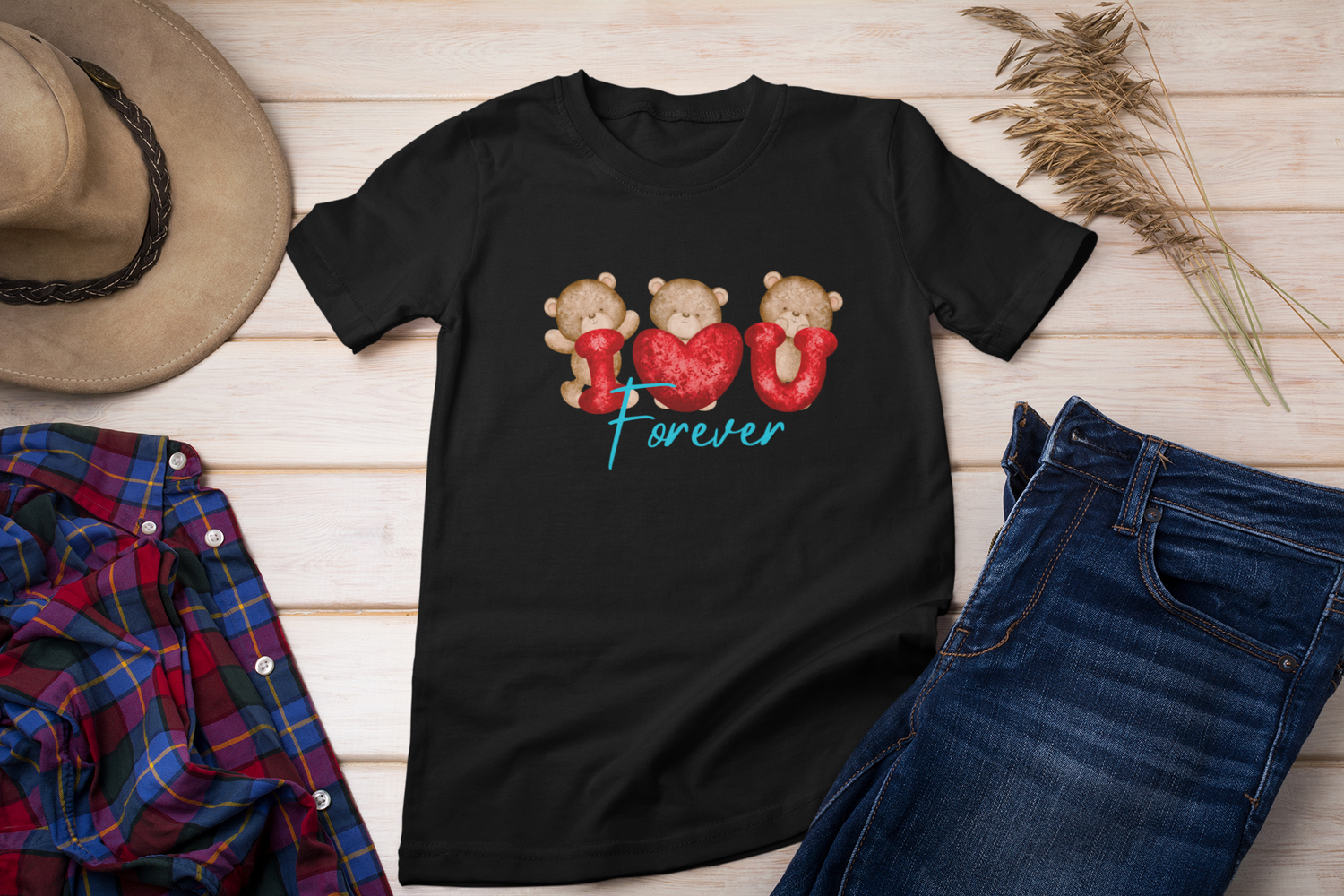 I Love You Forever T-Shirt - A Teddy Bear Love Story