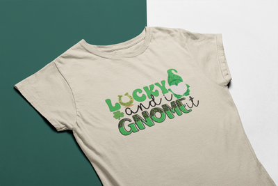 &quot;Lucky and I Gnome It - St. Patrick&#39;s Day T-Shirt