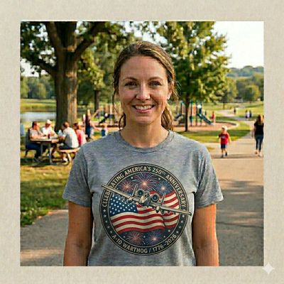 Patriotic A-10 Warthog Shirt | BRRTTT Military Apparel Front view of Patriotic A-10 Warthog Thunderbolt Graphic T-Shirt