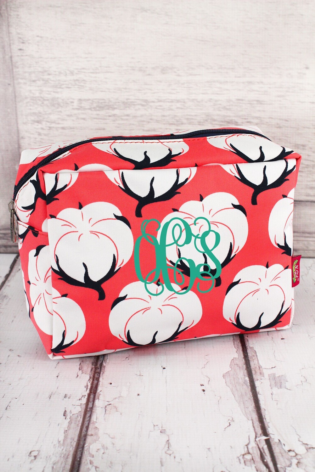 Cotton Fields Coral Cosmetic Make Up Beauty Case Travel Toiletry Bag