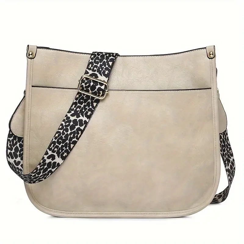 Crossbody Saddle Bag- Beige