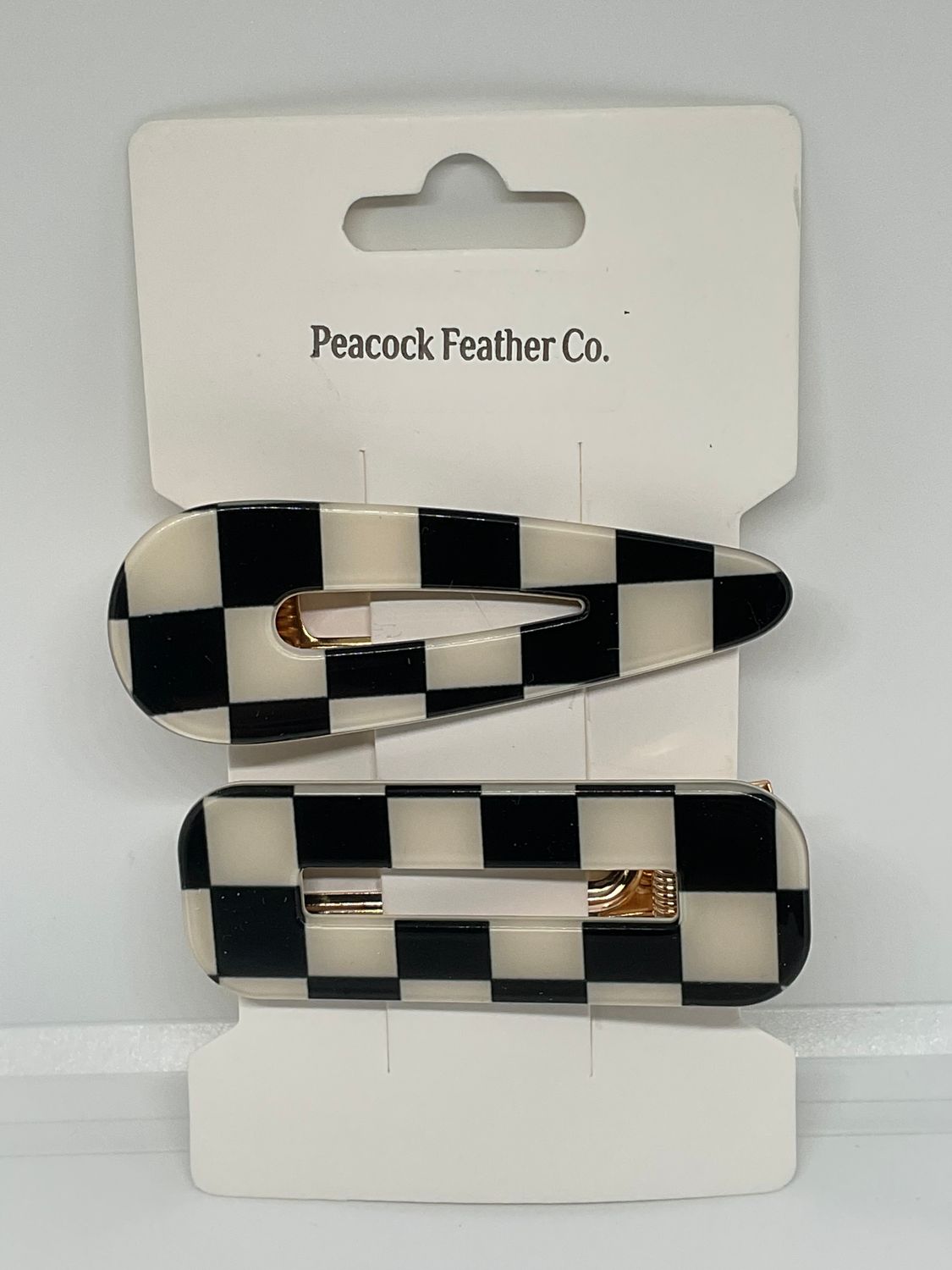 Black and White Hair Clip- 2 piece