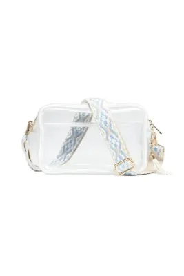 CLEAR STADIUM CROSSBODY BAG | WHITE
