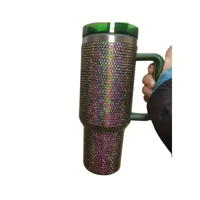 Rhinestone Watermelon Moonshine Inspired 40oz Insulated Stainless Steel Tumble