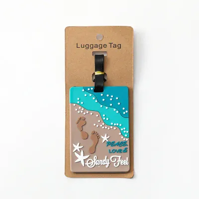 Silicone Luggage ID Tag- Peace and Love