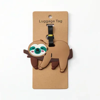 Silicone Luggage Tag- Sleeping Sloth
