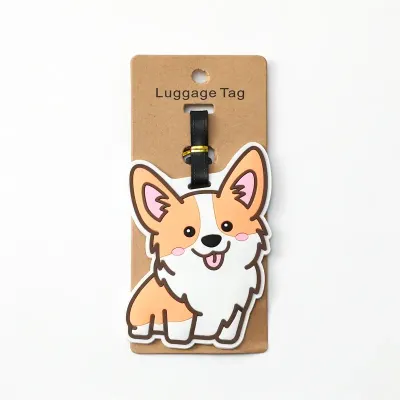 Silicone Luggage Tag- Corgi
