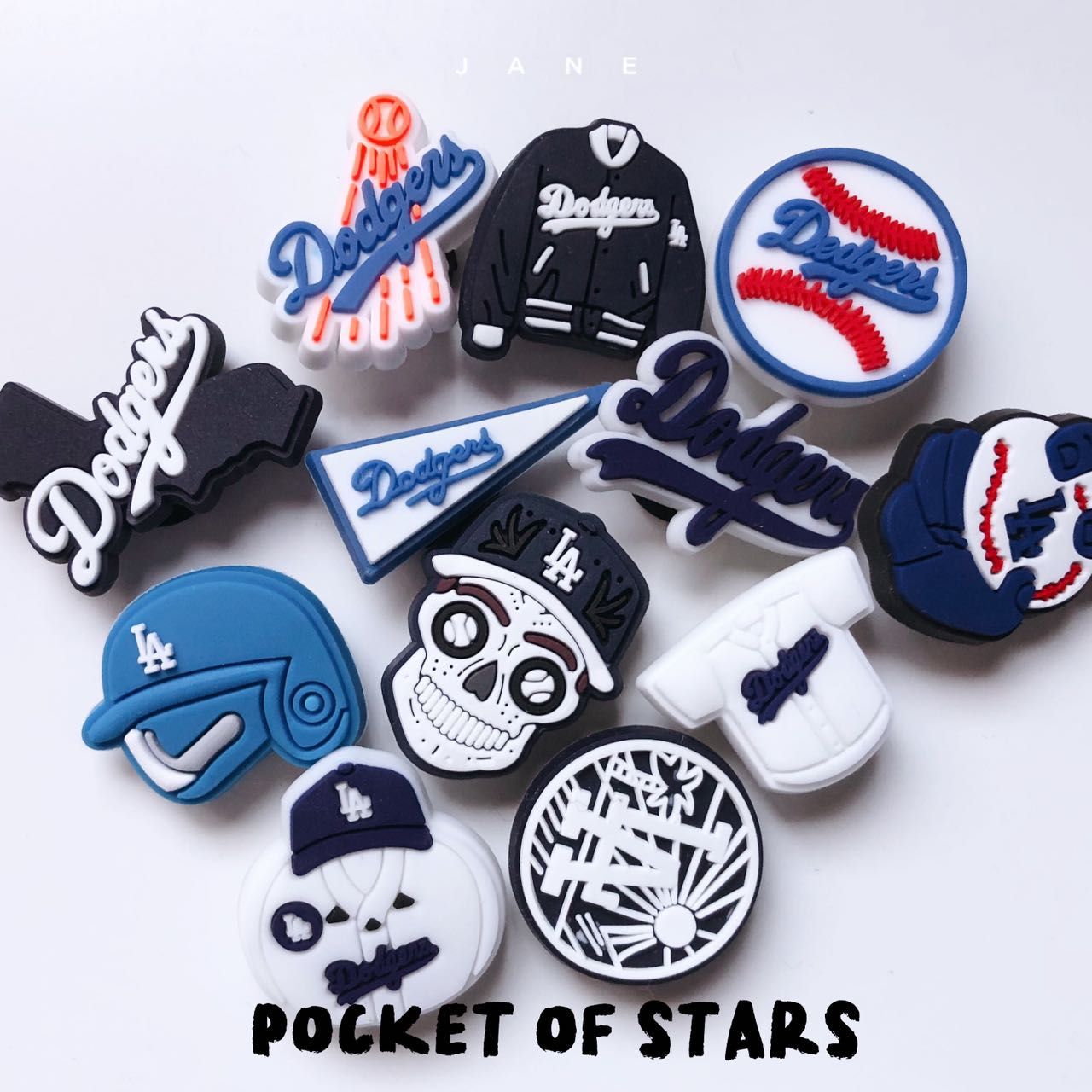 Sneaker&amp; Croc charm / jibbitz  - Halloween Baseball Los Angeles Dodgers