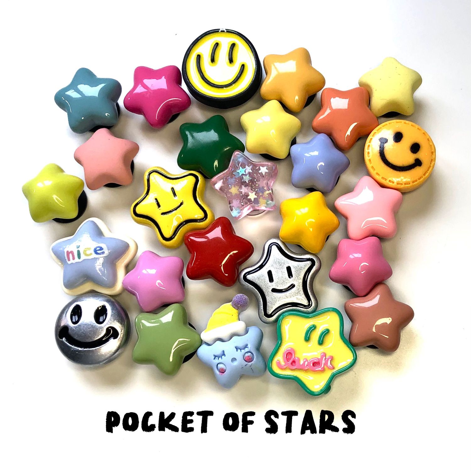 Sneaker&amp; Croc charm / jibbitz (Smiley face, Stars)