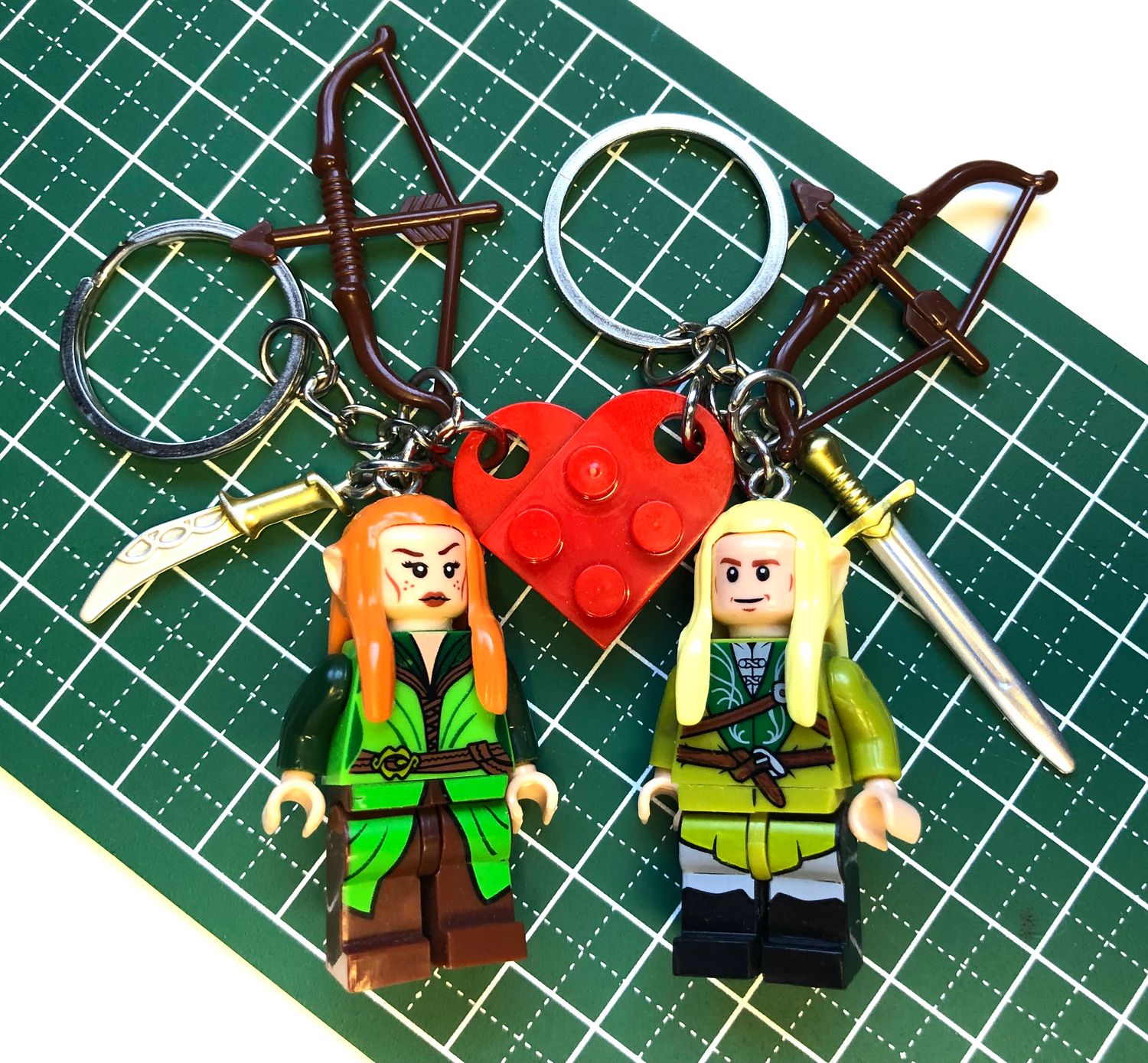 The Lord of the Rings Legolas&amp;Tauriel Couple Set Key Chain