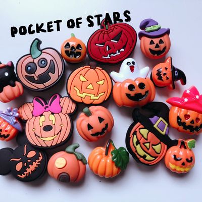Sneaker&amp; Croc charm / jibbitz (H120-137) Halloween Pumpkins