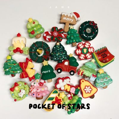 Sneaker&amp; Croc charm / jibbitz (C23-44) Christmas Tree Bell Snowflake Wreath Bow XMAS Candy Cane