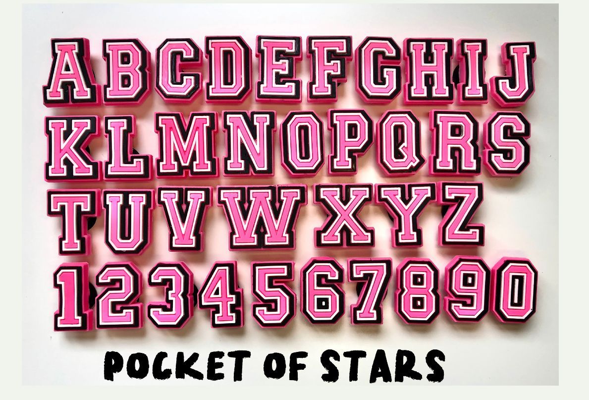 Character and number Charms for Crocs