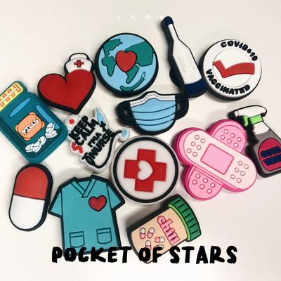 Sneaker&amp; Croc charm / jibbitz (69-81 Nursing Pills COVID Mask Bandage Thermometer)