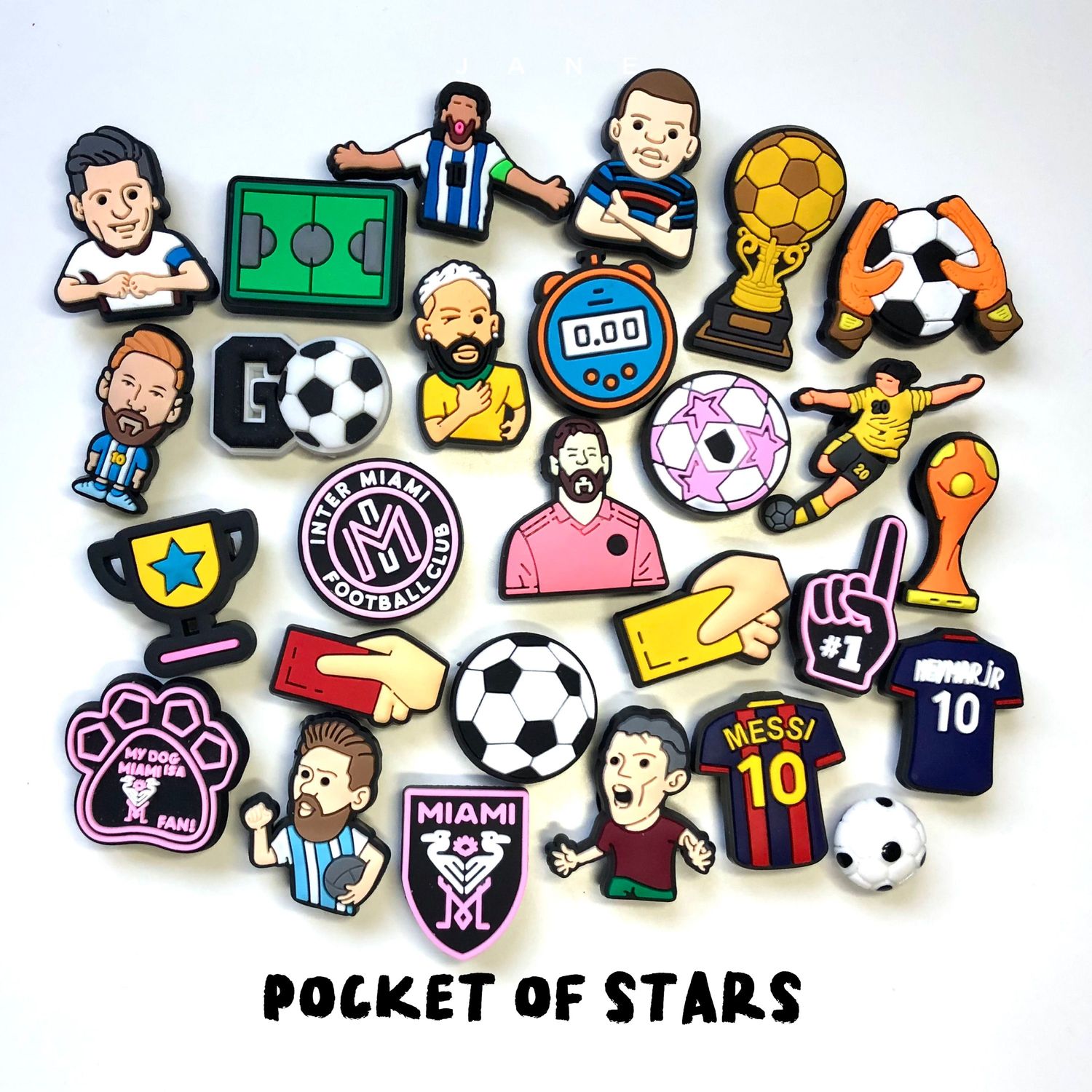 Soccer Player Jeresy Charms for Crocs