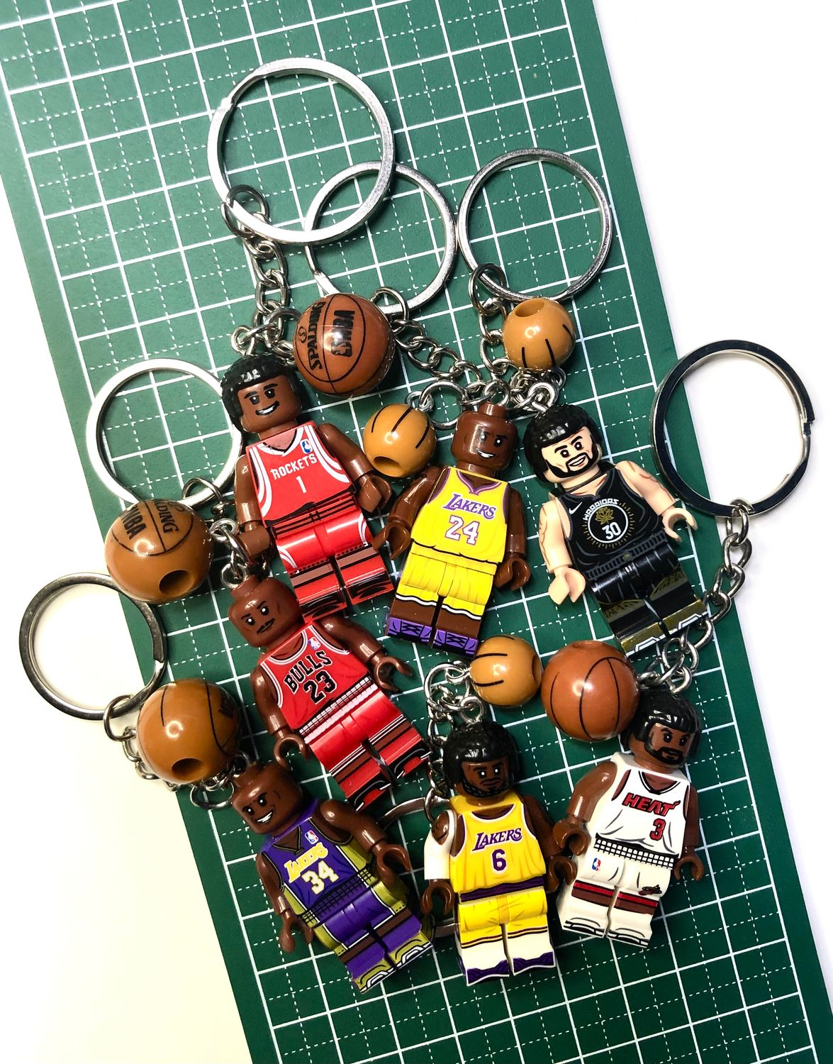 NBA Basketball Players Minifigure Keychain