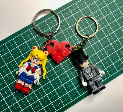 Sailor Moon and Tuxedo Mask Couple Set Key Chain