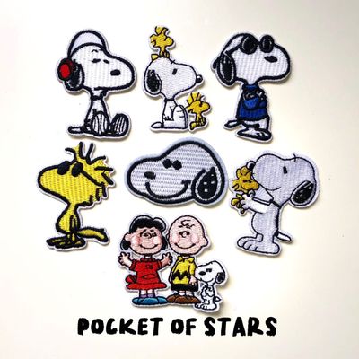 7 Pieces Peanut Snoopy Iron on Patchs