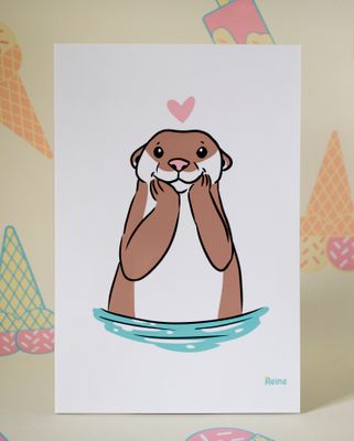 Carte - Loutre love