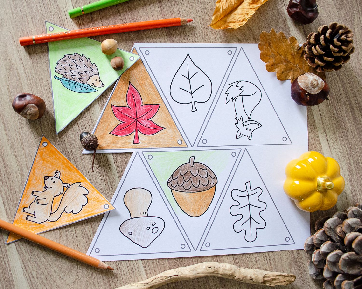 KIT papier - Guirlande d&#39;Automne