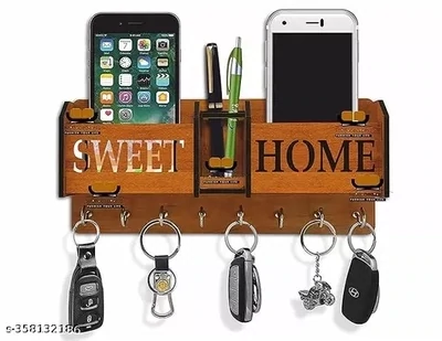 &quot;SWEET HOME&quot;// WOODEN KEY HOLDER // OFFICE // ROOM// BEDROOM// KITCHEN ROOM//HALL//WOODEN KEY HOLDER MDF WOOD