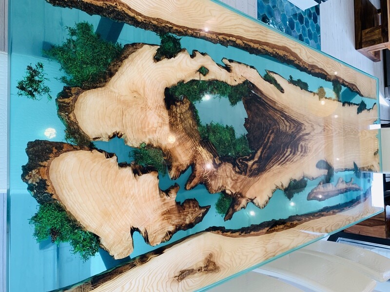 Designer Custom Made Table “Tuchola Forest” by Aleksandra Pozorska 190x80 cm