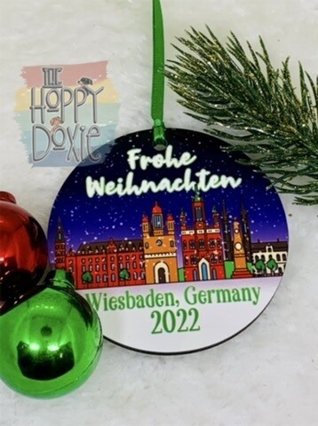 City of Wiesbaden Ornament - Ceramic or MDF