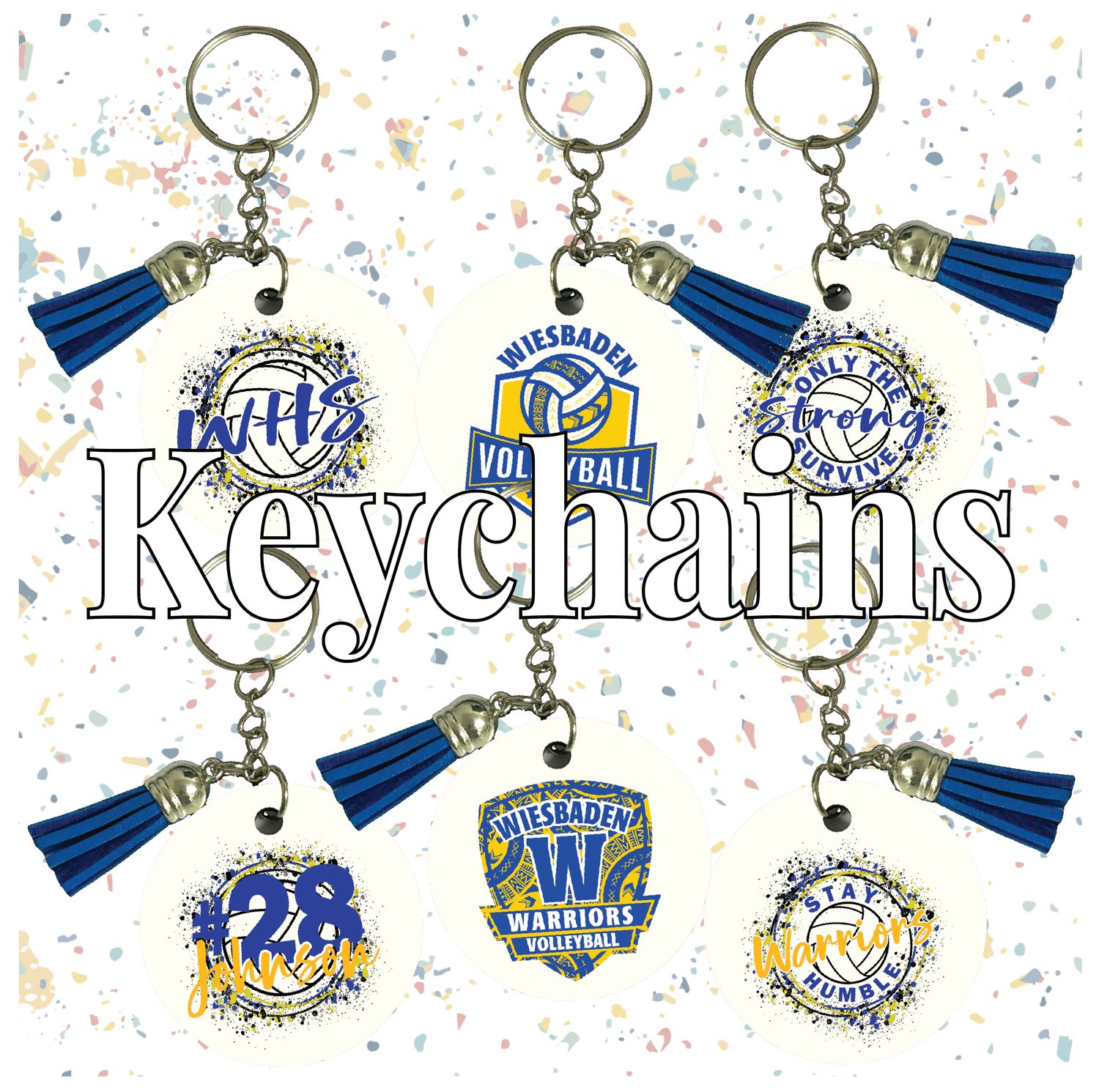 WHS Volleyball Spirit Wear: Round Keychain