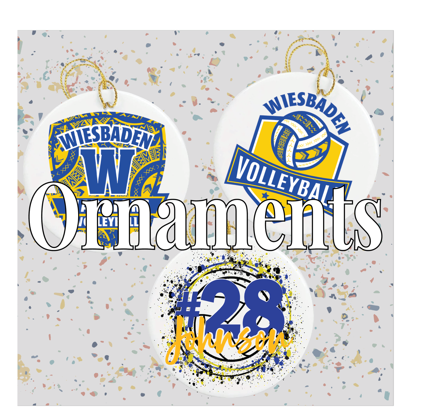 WHS Volleyball Spirit Wear: Ceramic Ornaments