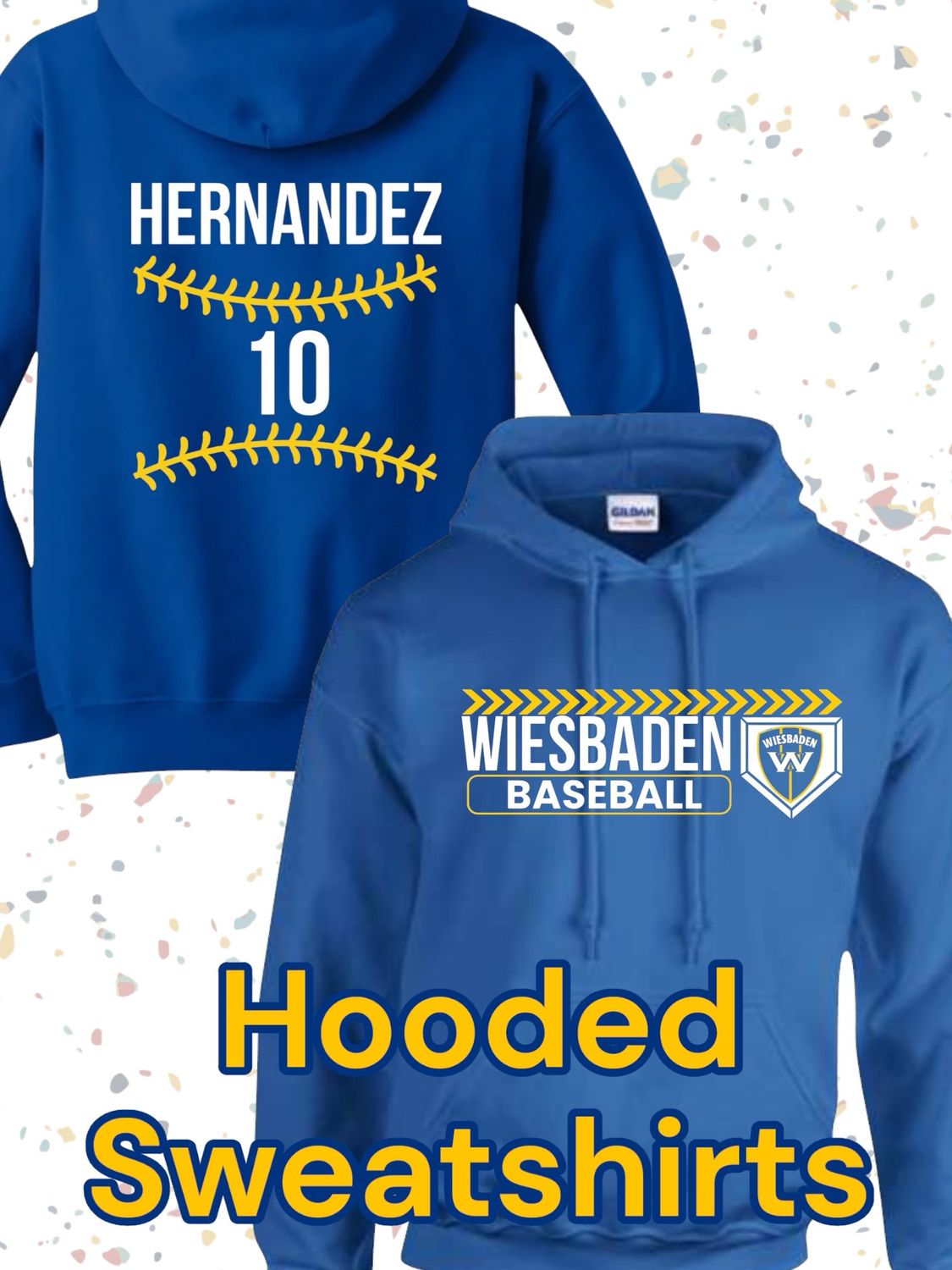 WHS Baseball - Blue Hooded Sweatshirt