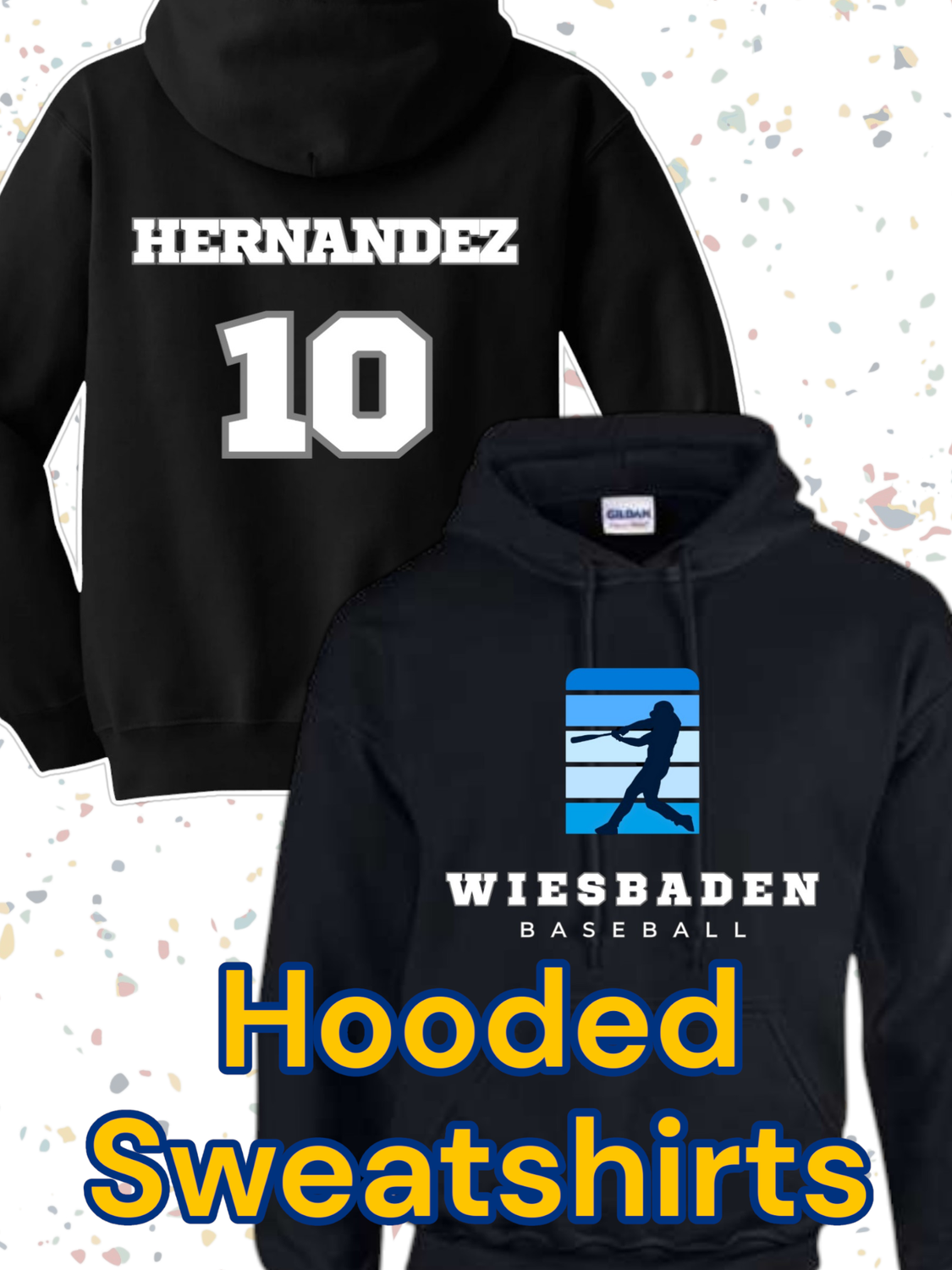 WHS Baseball - Black Hooded Sweatshirt